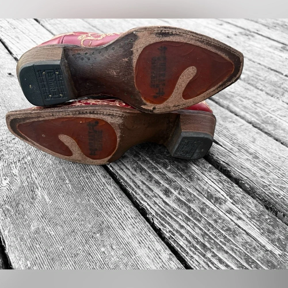Corral Vintage Beautiful Scarlet Red Women’s Cowboy Boots - Picture 5 of 7
